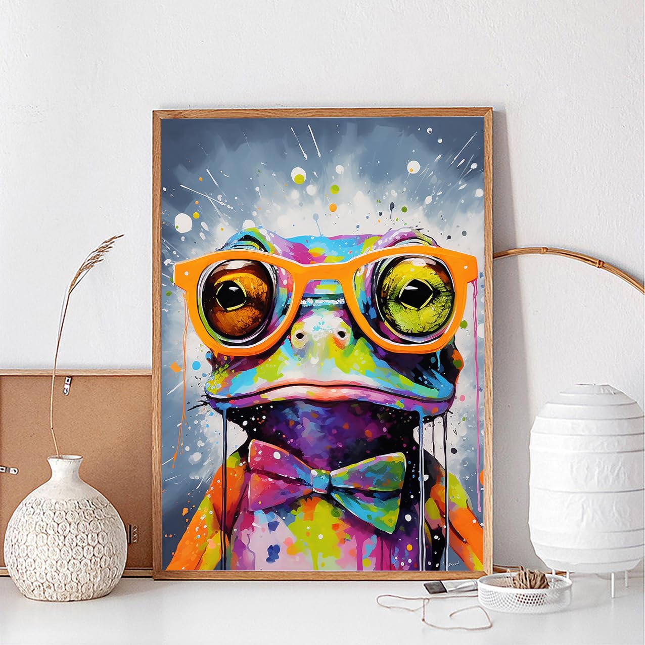 Amazon.com: Animal Canvas Wall Art Frog Wall Art Colorful